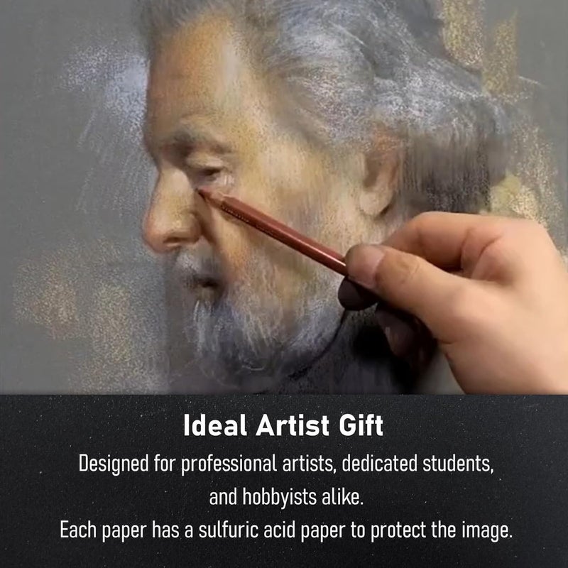 Patron Pastel Paper Pad for Artists, Assorted Colors, 9x12 inches, (215lb/400gsm) 14 Sheets, Art Drawing Paper for Adults and Students,Glue Bound - Image 5